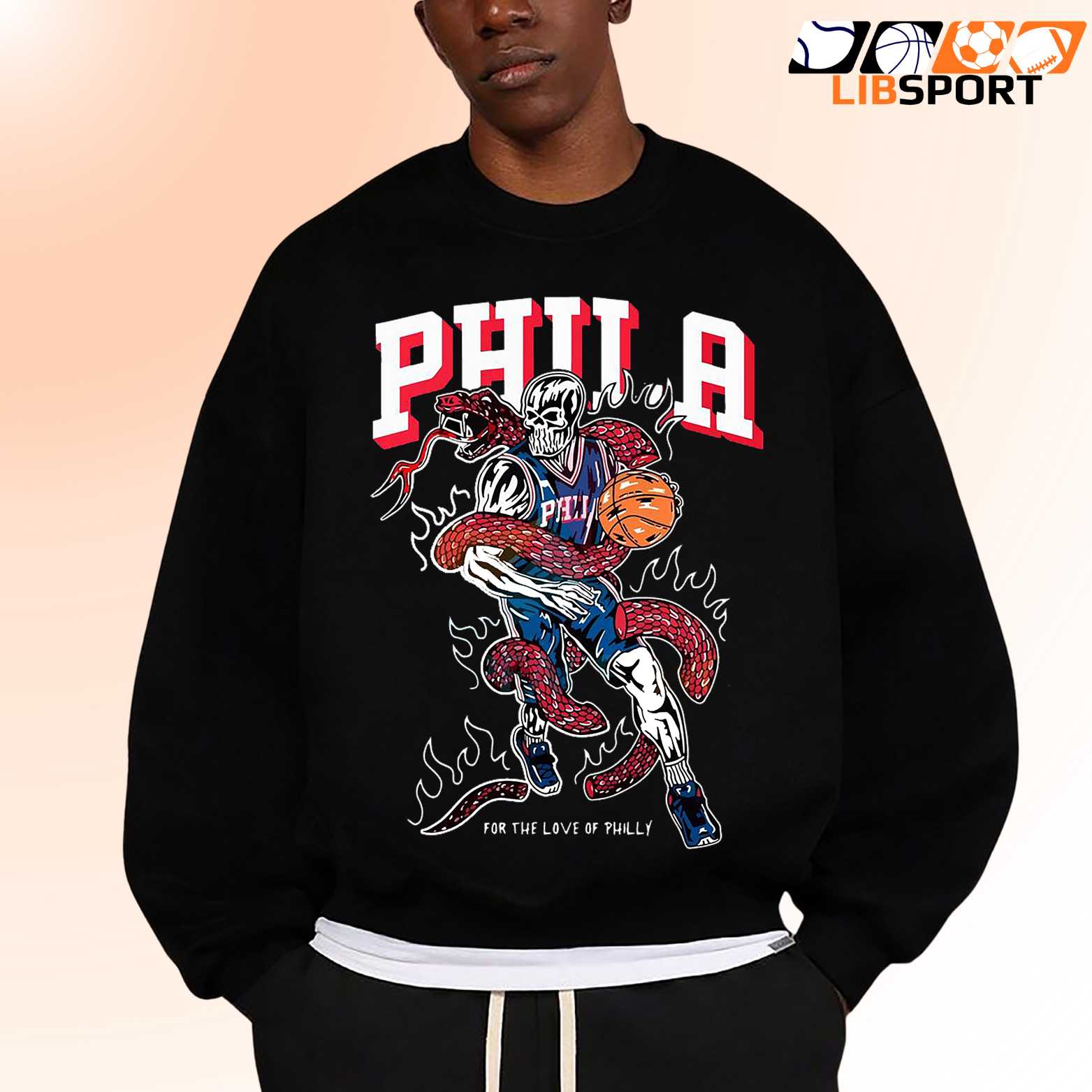 For The Love Of Philly T Shirt, Nba Skeleton Basketball Tee